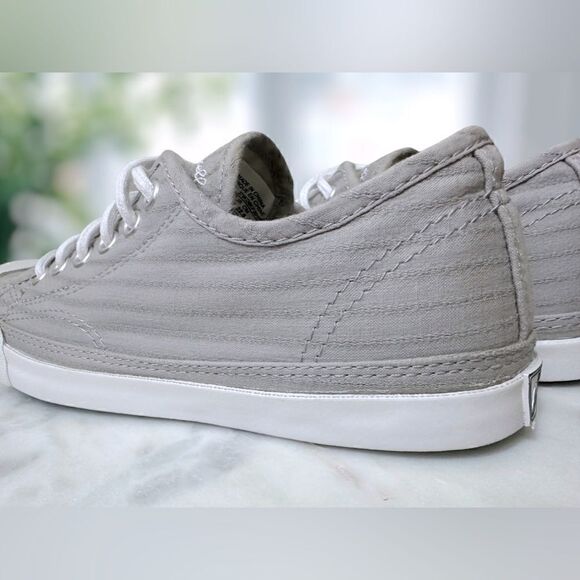 🔥🔥 Converse Jack Purcell Ox Low Textured Canvas Striped Sneakers Size 5.5 - Picture 13 of 16